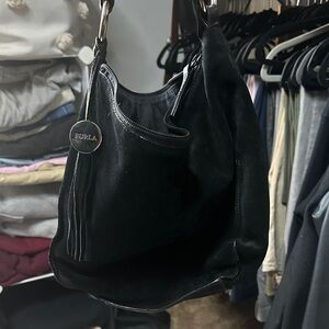 Furla Medium Size Black Hobo Bag